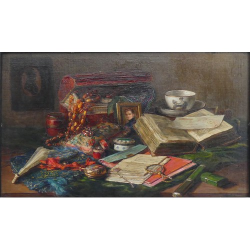 202 - C. M. Wilson (?) (20th century), Still life, oil on board, indistinctly signed, dated 1935, 47cm x 2... 