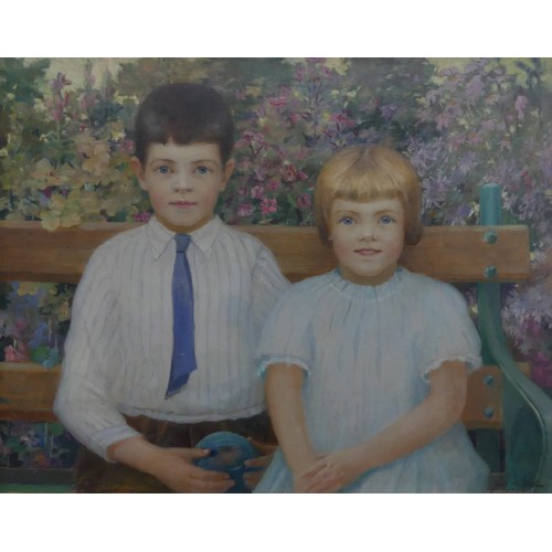 217 - Jessie Russell Allan (Scottish, 1859-1947), Portrait of Ian and Betsy Paterson, grandchildren of Geo... 