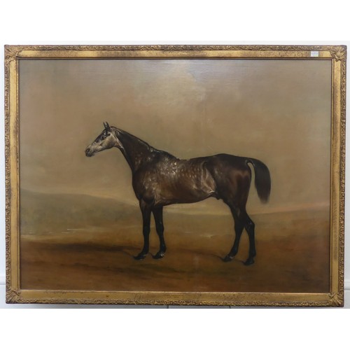 226 - John Ferneley, Senior (British, 1782-1860), Portrait of a dapple-grey horse, oil on canvas, signed, ... 