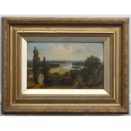 231 - J. Lewis (British, 19th century), Richmond on Thames, and The Thames from Richmond Hill, a pair, oil... 