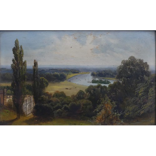 231 - J. Lewis (British, 19th century), Richmond on Thames, and The Thames from Richmond Hill, a pair, oil... 