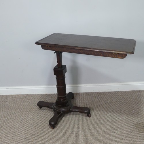 353 - A late 19th/ early 20th century oak invalid metamorphic reading Table, by Carters Ltd, with ivorine ... 