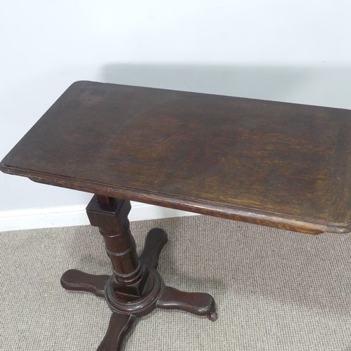 353 - A late 19th/ early 20th century oak invalid metamorphic reading Table, by Carters Ltd, with ivorine ... 