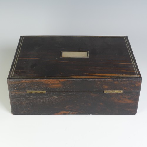 359 - A Victorian coromandel jewellery Box, with mother of pearl inlay, W 27 cm x H 9.5 cm x D 19.5 cm.... 