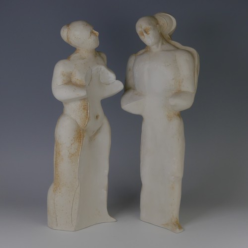 33 - Peter Wright (1919 - 2003) a ceramic sculpture of embracing Figures, composed of two interlocking pa... 