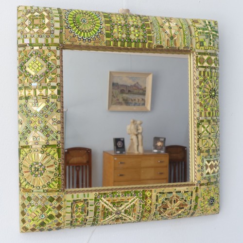 377 - A Murano Glass Mosaic Mirror by Dusciana Bravura, circa 1990, signed on the reverse, Dusciana Bravur... 