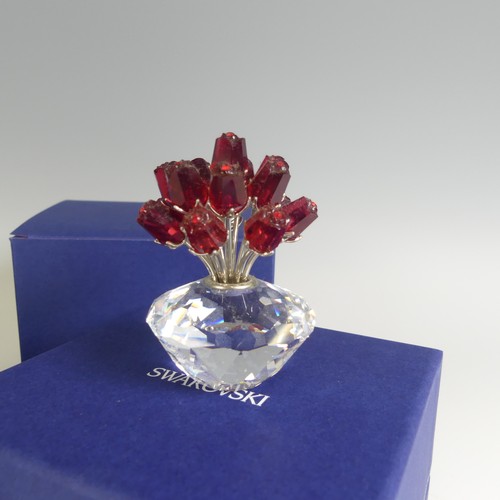 19 - A Swarovski Crystal 'Vase of Roses' Sculpture, within original box, with certificate of authenticity... 