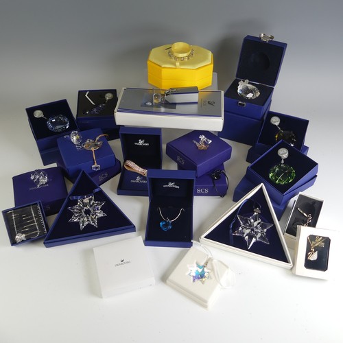 27 - A quantity of Swarovski Crystal Jewellery, comprising Bracelet, Necklaces, together with Key Chains,... 