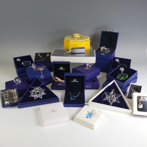 27 - A quantity of Swarovski Crystal Jewellery, comprising Bracelet, Necklaces, together with Key Chains,... 