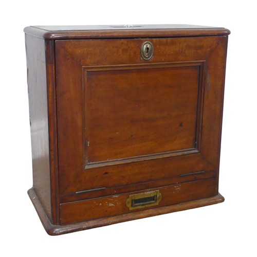 387 - An early 20th century mahogany campaign style writing / stationery Box, by ''Letts, Son & Co