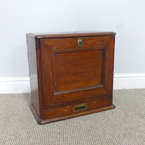 387 - An early 20th century mahogany campaign style writing / stationery Box, by ''Letts, Son & Co