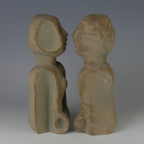 30 - Peter Wright (1911-2003) a ceramic sculpture of 'Reverse Nudes', composed of two interlocking forms,... 