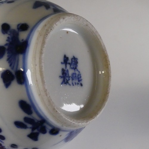 137 - An antique Chinese blue and white porcelain baluster Vase, H 17.5cm, together with a quantity of oth... 