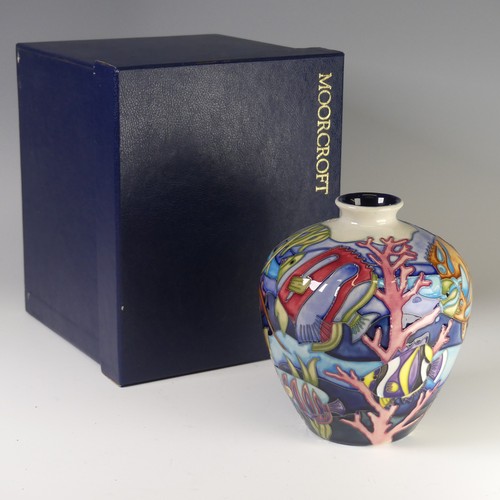 47 - A Moorcroft pottery 'Martinique' pattern Vase, designed by Jeanne McDougall, of high-shouldered form... 