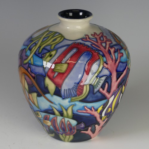 47 - A Moorcroft pottery 'Martinique' pattern Vase, designed by Jeanne McDougall, of high-shouldered form... 