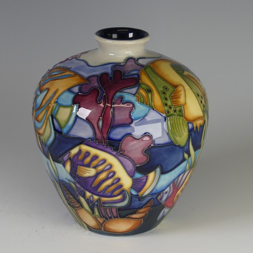 47 - A Moorcroft pottery 'Martinique' pattern Vase, designed by Jeanne McDougall, of high-shouldered form... 