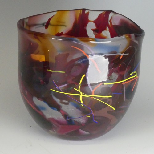 52 - Will 'Shaks' Shakspeare for Shakspeare Glass; a studio glass Vase, of elongated sleeve shape, etched... 