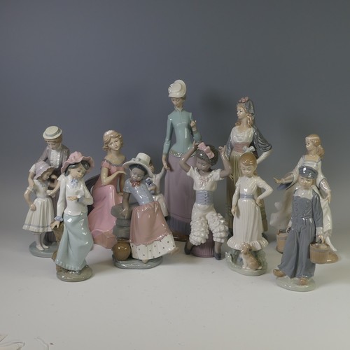 62 - A Lladro figure of a Lady and Girl, H 35.5cm, together with a quantity of other Lladro figures, incl... 