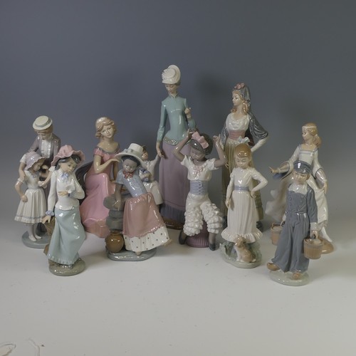 62 - A Lladro figure of a Lady and Girl, H 35.5cm, together with a quantity of other Lladro figures, incl... 