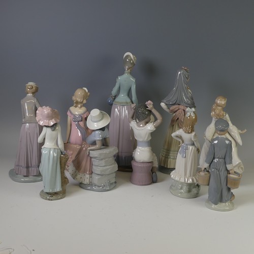 62 - A Lladro figure of a Lady and Girl, H 35.5cm, together with a quantity of other Lladro figures, incl... 