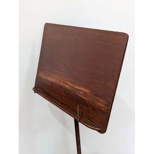 432 - A Victorian mahogany music Stand, bearing label detailed ''J. Ward Manufacturer & Patentee, to t... 