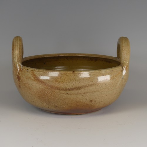 72 - Michael Casson (1925-2003) a studio pottery salt-glaze twin-handled Bowl, impressed mark to base, D ... 