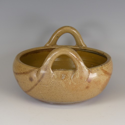 72 - Michael Casson (1925-2003) a studio pottery salt-glaze twin-handled Bowl, impressed mark to base, D ... 