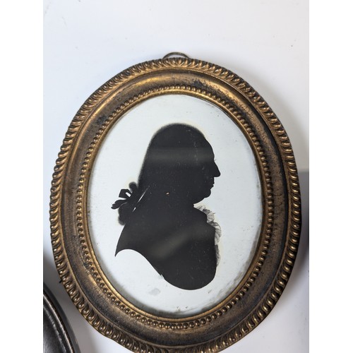 252 - A George III Silhouette Portrait of John Fordyce, by J. Miers (1756-1821), in an oval brass frame, t... 