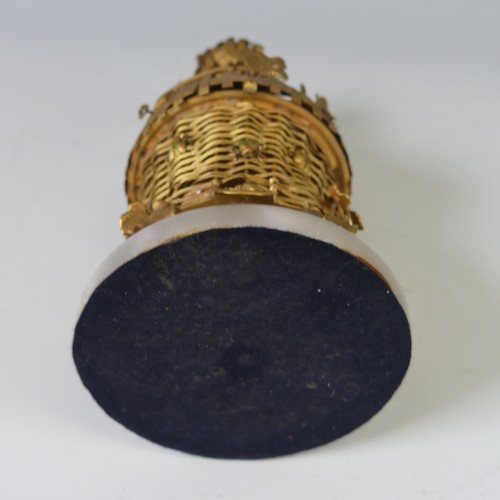 458 - A mid 19th Century French Necessaire, in the form of a beehive / skep, with straw canopy and basket ... 