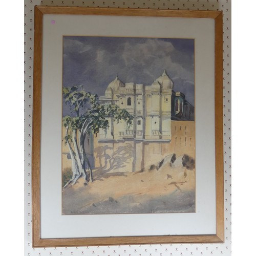 260 - E. M. C. Trench (British, 20th century), A Middle-Eastern Palace, watercolour, signed, 51cm x 38cm (... 