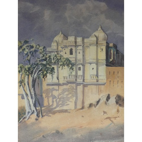 260 - E. M. C. Trench (British, 20th century), A Middle-Eastern Palace, watercolour, signed, 51cm x 38cm (... 