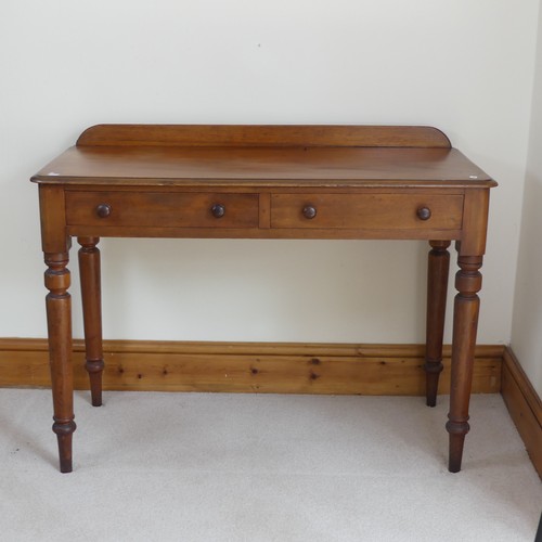 485 - A Victorian mahogany Washstand, raised back over two frieze drawers, raised on turned supports, W 10... 