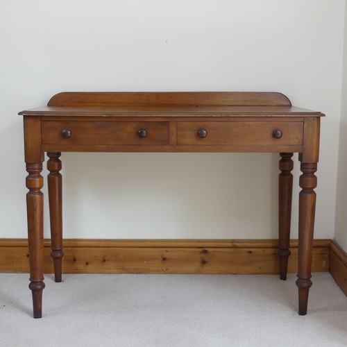 485 - A Victorian mahogany Washstand, raised back over two frieze drawers, raised on turned supports, W 10... 