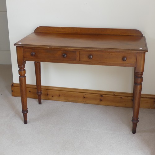 485 - A Victorian mahogany Washstand, raised back over two frieze drawers, raised on turned supports, W 10... 