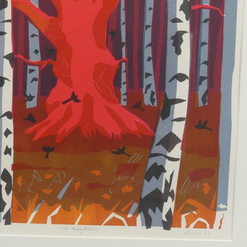 267 - Carry Ackroyd (British, b.1953), Oak among Birches, artist's proof print, signed by the artist and t... 