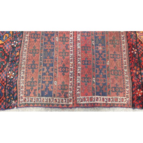 553 - Tribal Rugs: a Sumak red-ground Rug, 95cm x 120cm, good condition together with two Afghan rugs, 80c... 