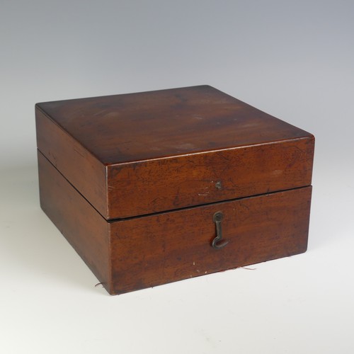 520 - A Victorian boxed burr walnut Stereoscopic Viewer, in a fitted Victorian mahogany box and with a lar... 