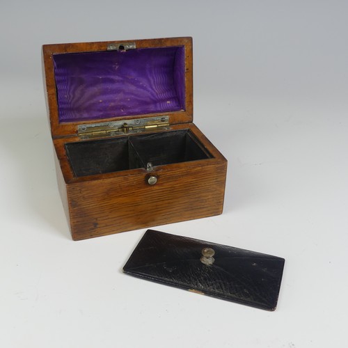 523 - A collection of small antique Boxes, including; an antique miniature oak domed top Tea Caddy, a Tunb... 