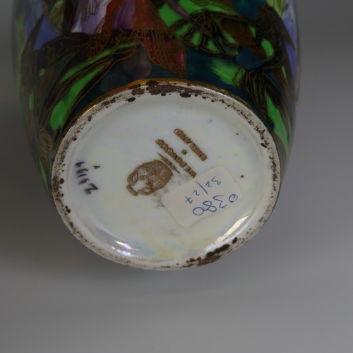 106 - Daisy Makeig-Jones for Wedgwood; a pair of 'Candlemas' Fairyland Lustre Vases, c. 1920, of ovoid bal... 