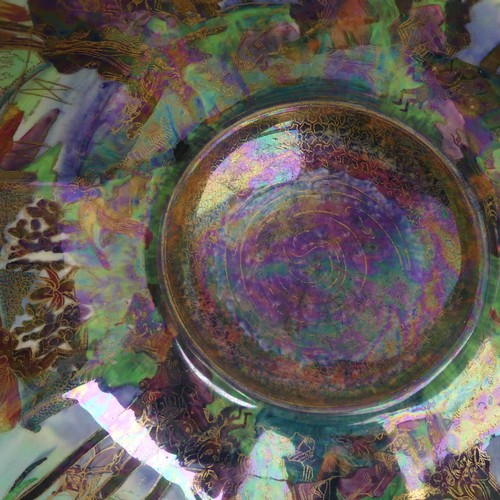 107 - Daisy Makeig-Jones for Wedgwood; a Fairyland Lustre 'Woodland Elves VII' octagonal Bowl, the exterio... 