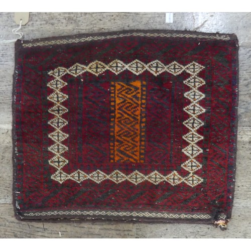 567 - Tribal Rugs; two old Caucasian rugs, 100% wool, one with stylised exotic birds, animals and flowers,... 