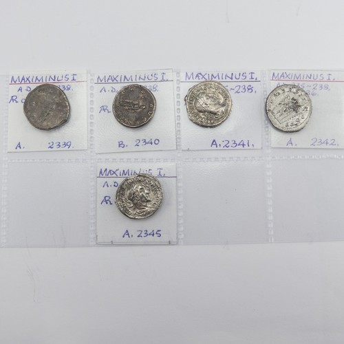 175 - Antiquarian Coins; Roman Military Anarchy Period (235 - 285 AD), seven Maximus I (235 - 238) silver ... 