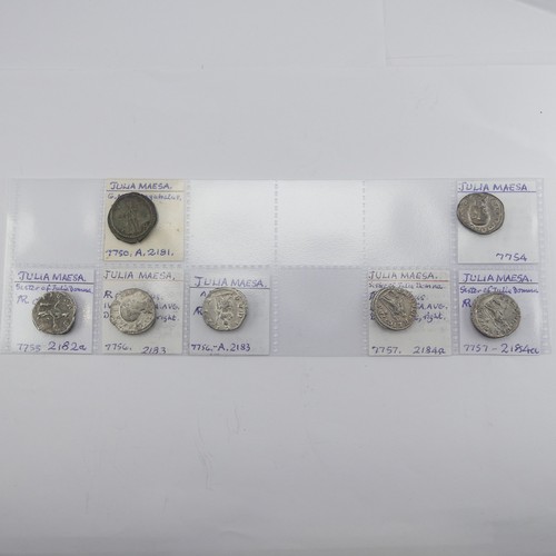 177 - Antiquarian Coins; Seven silver coloured Denarii from the Roman Imperial Severan Dynasty, all Julia ... 