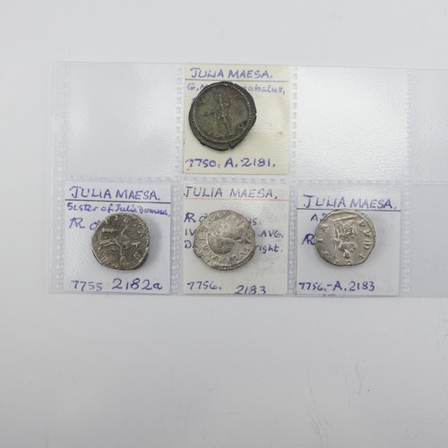 177 - Antiquarian Coins; Seven silver coloured Denarii from the Roman Imperial Severan Dynasty, all Julia ... 