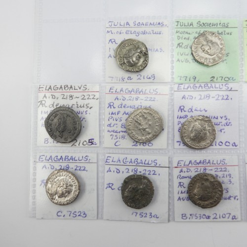 178 - Antiquarian Coins; twelve Denarii from the Roman Imperial Severan Dynasty, including four silver wit... 