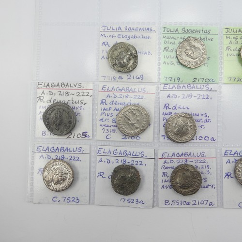 178 - Antiquarian Coins; twelve Denarii from the Roman Imperial Severan Dynasty, including four silver wit... 