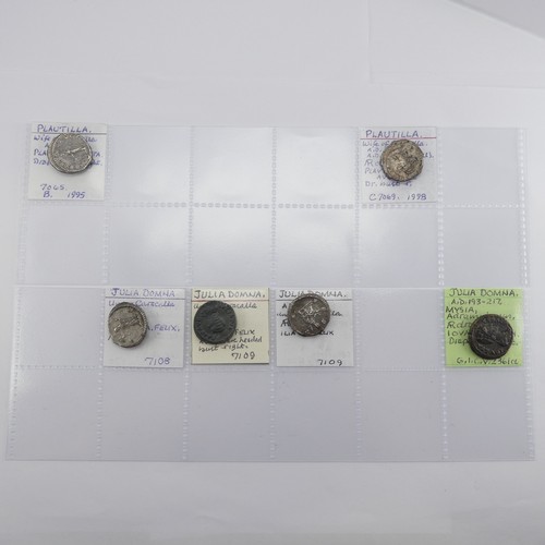 179 - Antiquarian Coins; The Roman Imperial Severan Dynasty, two Pautilla, wife of Caracalla, silver Denar... 