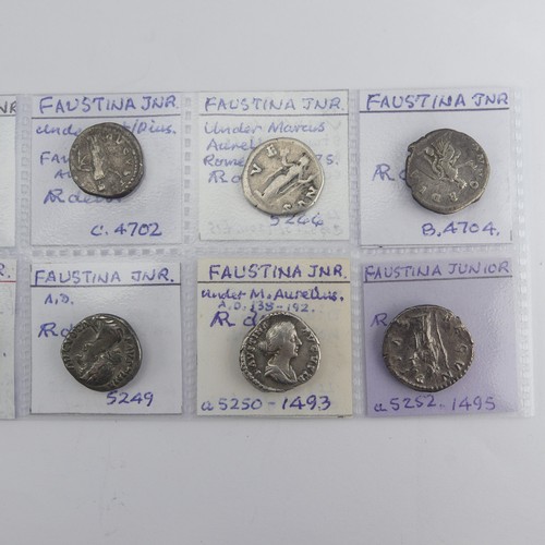 182 - Antiquarian Coins; from the Roman Imperial Nerva-Antonine Dynasty, a collection of eleven silver Den... 