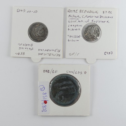 188 - Antiquarian Coins; A quantity of late Roman Republic period Coins, including A Sextus Pompey bronze ... 