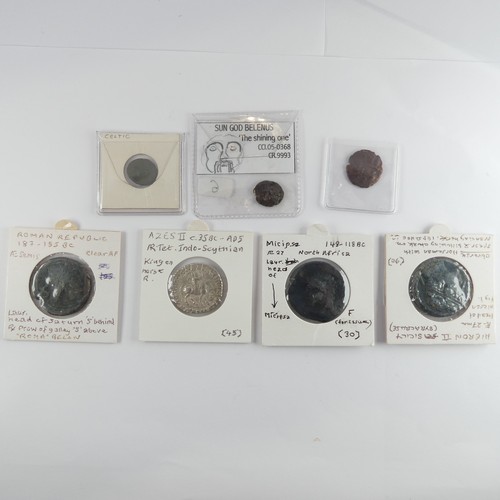 188 - Antiquarian Coins; A quantity of late Roman Republic period Coins, including A Sextus Pompey bronze ... 